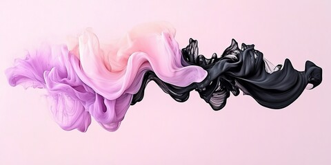Wall Mural - fluid motion background with purple, delicate pink, and dark splashes in an artistic splash effect