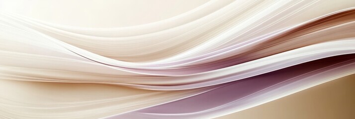 Wall Mural - Elegant Abstract Background Featuring Flowing Plum and Sand Waves with Soft Feathered Gradient Art