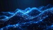 © Alif - Abstract data landscape with blue light and polygonal dot connections