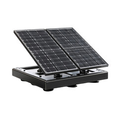 Solar panel array on adjustable mount