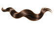 © Anna - Healthy deep brown human hair strand with warm highlights, perfect smooth waves, shiny, frizz-free, against a transparent studio background, concept for luxurious hair care advertising