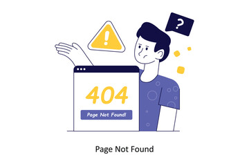 404 Error Page Not Found Illustration
