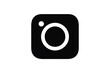 © ROY - Black and white instagram logo icon isolated on white background symbol representing modern social media branding photography communication lifestyle application marketing concept
