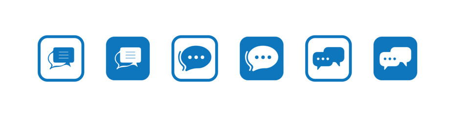 Chat icon design, chat speech bubble, Text Message icon set, Chat message symbol, message sign Vector lllustration EPS 10.