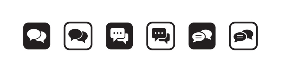 Chat icon set, Speech bubble icon vector, Chat bubble icon, messages symbol, Vector lllustration EPS 10.
