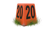 © agung iman kurniawan - Realistic Twenty Yard Line Marker on Green Grass Field