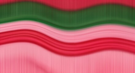 Canvas Print - abstract wavy patterns in pink, green, and red colors - vibrant textures creating fluid motion and d