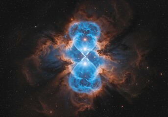Wall Mural - Hourglass Nebula displays vivid colors inside an interstellar cloud formation in space