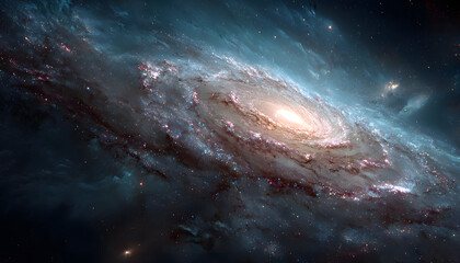 Wall Mural - discovering the beauty of spiral galaxies and the mysteries of cosmic phenomena in the universe
