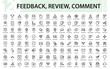 © artnazu - Feedback, Review, Comment icons modern professional line icon set, creative review line collection for minimal communication and interaction concepts
