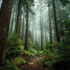  Lively International Day of Forests scene with people planting saplings, hiking through lush woods, observing wildlife (birds, squirrels), and displaying forest protection .