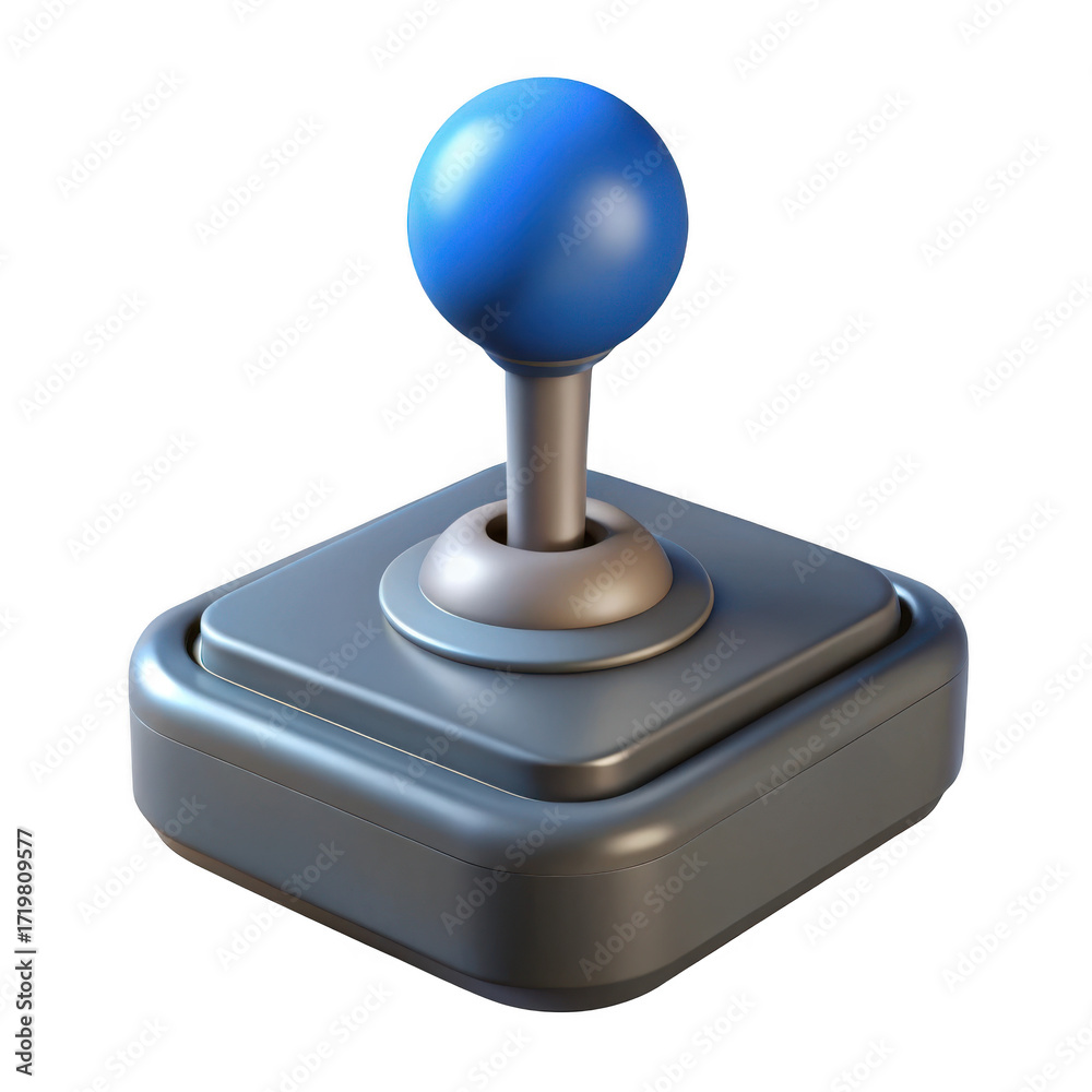 Retro gaming joystick a nostalgic 3d rendered image of a classic arcade ...