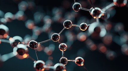 glowing molecular structure abstract art