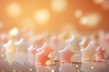 Wall Mural - 3d stars gradient background backgrounds confectionery illuminated.