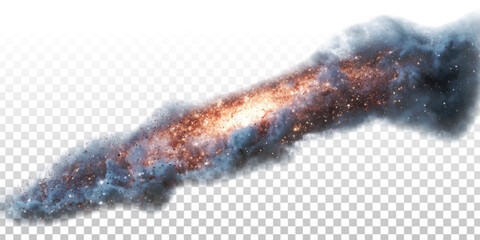 Wall Mural - Vector galaxy isolated on transparent background.