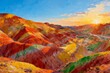 © TaruHonu - Una majestuosa pintura al óleo de la Montaña del Arcoíris (Zhangye Danxia)