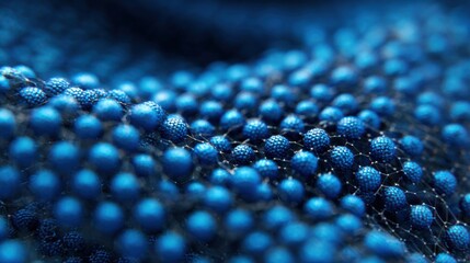 blue spheres connected network texture