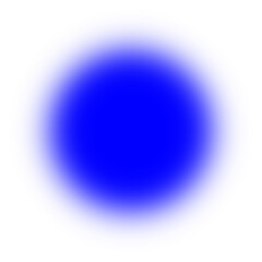 Wall Mural - Blue gradient blur circle with soft glow and light beam effect isolated on transparent background for overlay