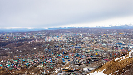 Wall Mural - panoramic view of petropavlovsk-kamchatsky city
