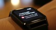 © Jordi - A close-up shot of a smartwatch displaying a calendar notification for a meeting with the Project Alpha Team.