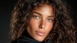 © Dace - Beautiful young woman with curly hair and captivating green eyes
