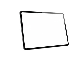 Wall Mural - Modern sleek digital tablet device with a blank white screen isolated on transparent background