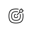 © DUCK GRAPHICS - Target icon, business objective symbol. Target icon. successful shot in the darts target. vector illustration