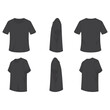 © Karim - Black T-Shirt Mockup Isolated on White Background