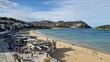 La Concha beach, San Sebastian, stately panorama 