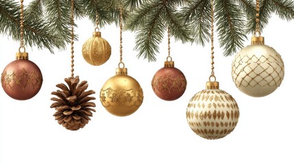 Wall Mural - christmas decoration transparent background