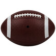 © Abser - Classic american football front view realistic leather texture with white laces and stripes