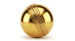 © shadab - Golden cricket ball, isolated on white background, a symbol of victory
