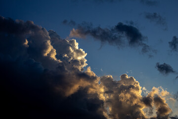 Wall Mural - Cloudscape, Colored Clouds at Sunset