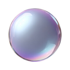 Wall Mural - a translucent, iridescent sphere, possibly a soap bubble or glass orb, against a transparent backgro