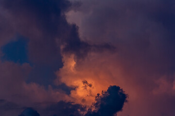 Wall Mural - beautiful sky at sunset before the storm