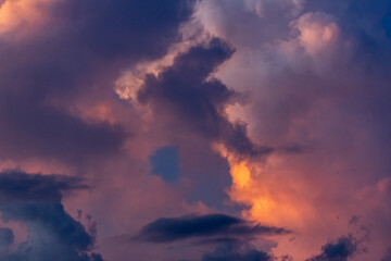 Wall Mural - beautiful sky at sunset before the storm