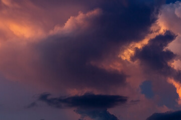 Wall Mural - beautiful sky at sunset before the storm