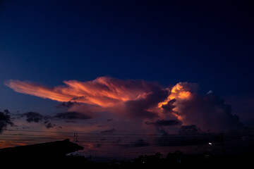 Wall Mural - beautiful sky at sunset before the storm