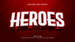© cuplis design - editable text effect heroes 3d style premium vector
