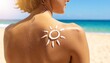 © Nashihal - A sun-shaped sunscreen mark on someone's skin, highlighting the importance of UV protection and skincare in preventing sun damage.