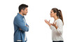 © Neni - Couple Arguing During Relationship Conflict creative illustration featuring shot, upset, conflict, isolated, language, relationship