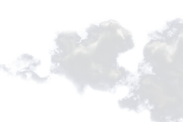 Wall Mural - white cloud fluffy, fog or misty or smoke for overlay and design effect. isolated on transparent bac