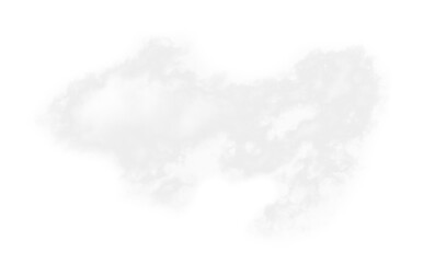 Wall Mural - white cloud fluffy, fog or misty or smoke for overlay and design effect. isolated on transparent bac