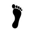 © MdAsifur - Black Footprint Silhouette on White Background Represents Human Foot Anatomy