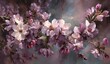 © Ajeng - A detailed and vibrant depiction of blossoming spring flowers, showcasing delicate pink and white blossoms against a soft, textured background.