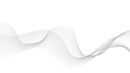 Wall Mural - abstract vector background with black wavy lines. abstract smooth wave on a white background. stock 