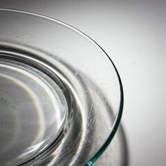 Clear glass bowl with transparent background