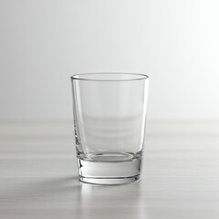 Empty clear glass with transparent background