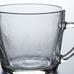 Empty glass mug with transparent background