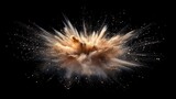 boom explosion, black background 